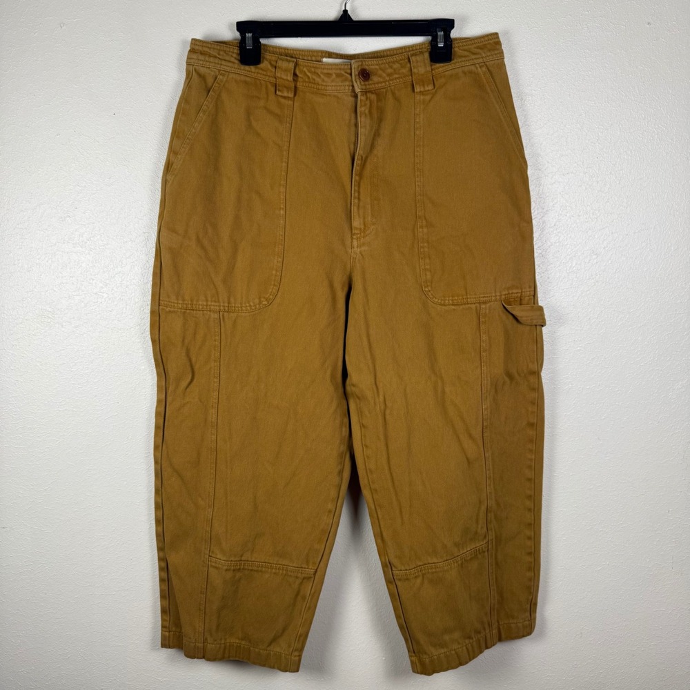 Alex‎ Mill Carpenter Pants 33 Ochre Yellow Recycled Cotton Utility Cropped